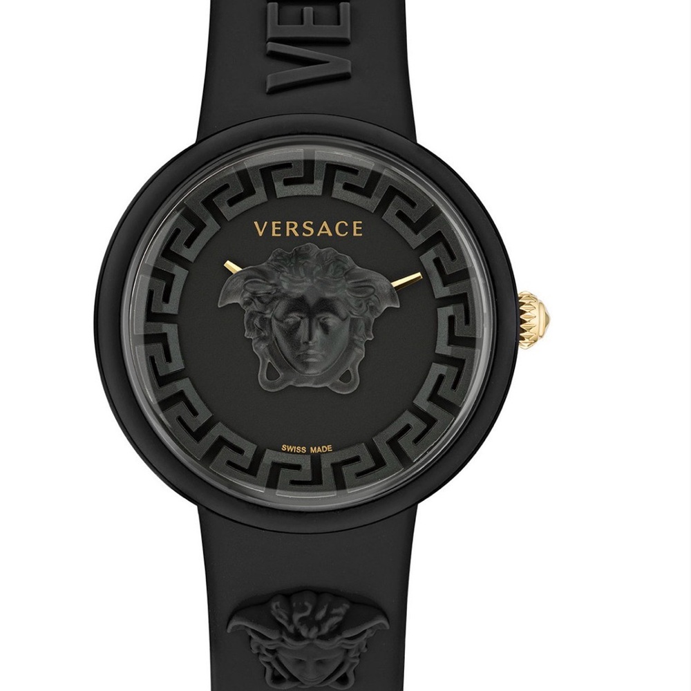 Versace Medusa Black and Gold Watch